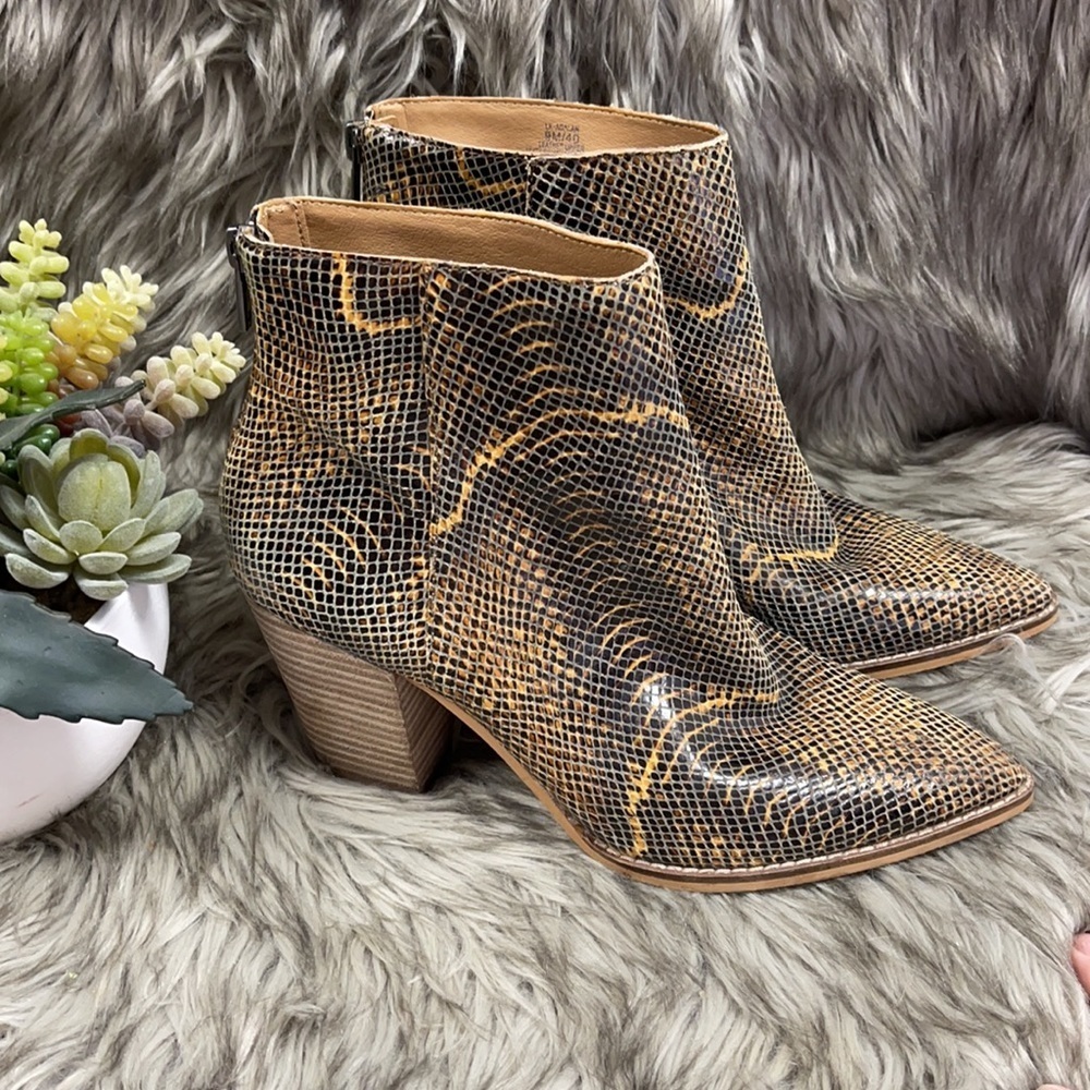 Lucky Brand Snake Skin Booties